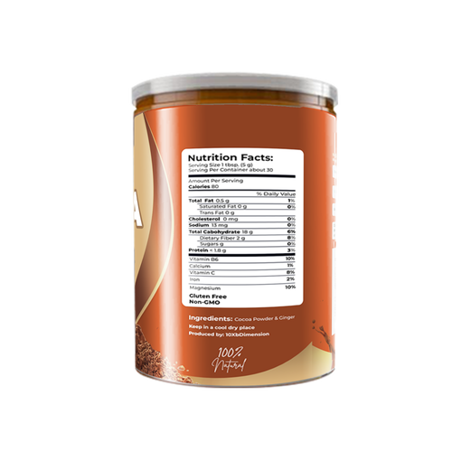 10xB Natural Cocoa Powder with ginger